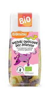 WĘŻYKI OWOCOWE WEGAŃSKIE BEZGLUTENOWE BIO 100 g - BIOMINKI
