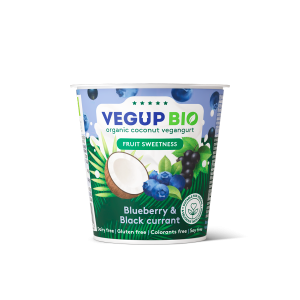 VEGUP BIO JAGODA & CZARNA PORZECZKA KOKOSOWY VEGANGURT, MAGDA ROŚLINNA 140g