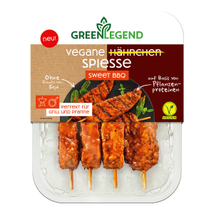wegańskie szaszłyki z kurczaka słodkie BBQ, 160g