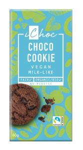CZEKOLADA TABLICZKA KAKAOWA Z KAWAŁKAMI CIASTEK KAKAOWYCH FAIR TRADE BIO 80 g - ICHOC (VIVANI)