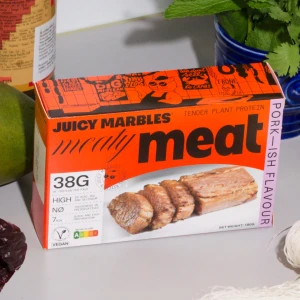 PRZEDSPRZEDAŻ Wegańskie Mięsiste Mięso (jak wieprzowina) 180g Juicy Marbles DOSTAWA OK. 07.08.2026