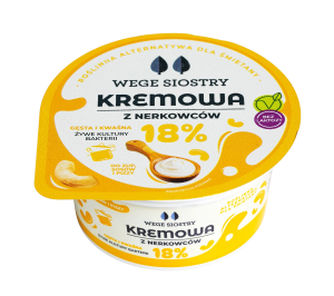 Kremowa 18% kwaśna na bazie nerkowców 150 g WEGE SIOSTRY