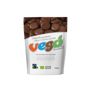 Vego Melts do gorącej czekolady i wypieków, bio, fair trade, 180g